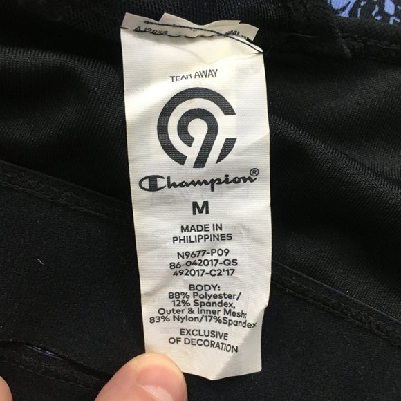 Champion Womens M Black & Blue Snakeskin Print Racerback Pullover Tank Top - Picture 6 of 7